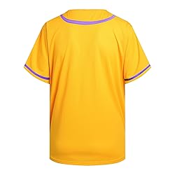 DEHANER Yellow Baseball Jersey Men Women Sport