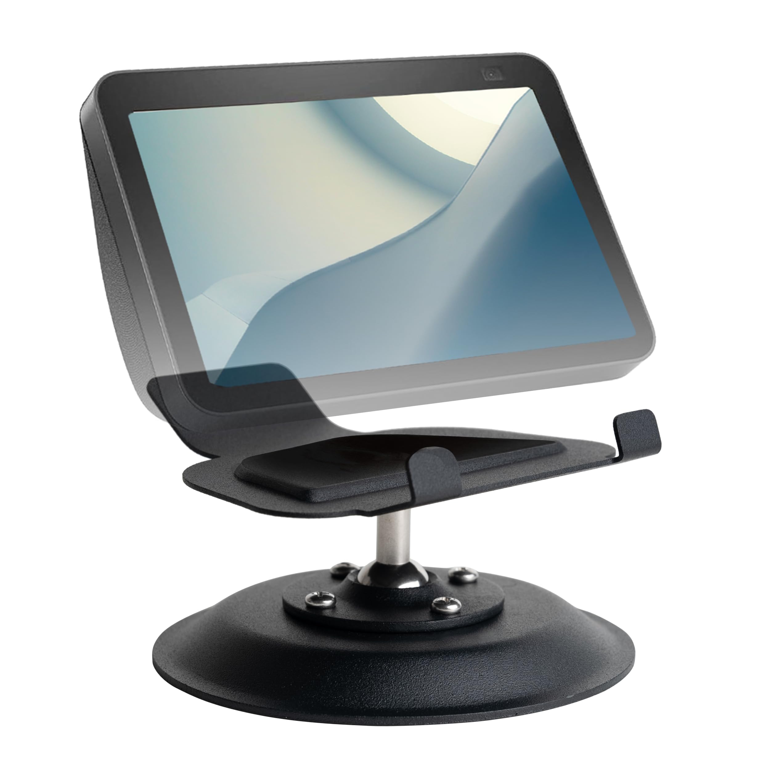 shinar Metal Stand ONLY for Echo Show 8 (3rd Generation) Swivel Stand with Wide Angle Tilt Adjustment(-50°/+50°) Desktop Accessory for Echo Show 8 Without Magnetic Compatible with Show 8 3rd(Black)
