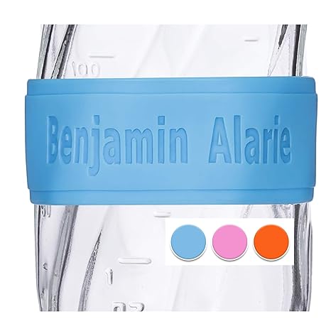 Amazon.com : Custom Baby Bottle Labels for Daycare Blue Pink or Orange 4 Pack Sippy Cup Labels ...