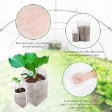 KINGLAKE 200 Pcs Biodegradable Plant Seedling Bags with 100 Labels view 4