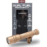 SureFire Weaponlight LED - M640DF-TN-PRO Up to 1,500 Lumens, 16,000 Candela | M640DF-BK-PRO Scout Light Pro Dual Fuel Hybrid Beam LED w/ Click Tailcap Switch - Mil-Spec Hard Anodized IPX7 - Tan
