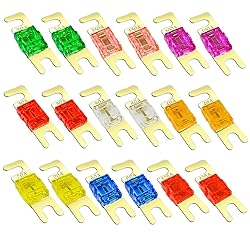 18 Pieces Mini ANL Fuse,Gold-Plated ANL Blade Fuse