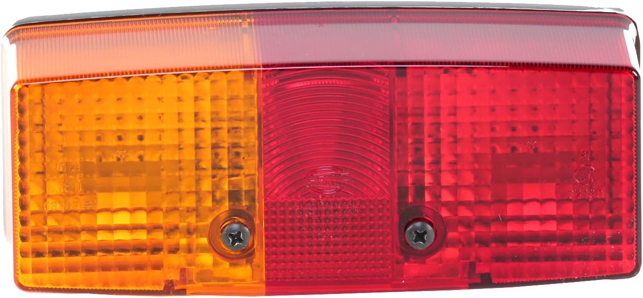 HELLA Fanale Posteriore 2SE 006 040-011 – 12/24V, Rosso/Giallo, Spina Piatta, Lato Sinistro – Ricambio Auto