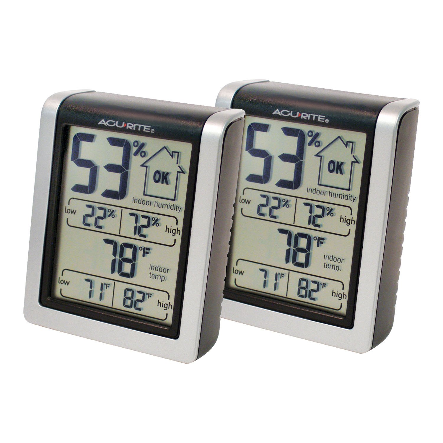NEW AcuRite 2 Pack Humidity Gauge Meter Monitor Hygrometer Digital