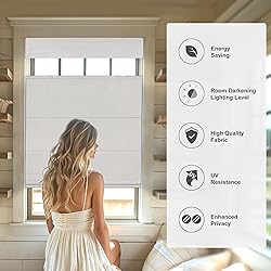 MoDanCeQ Blackout Light Filtering Cordless Top Down