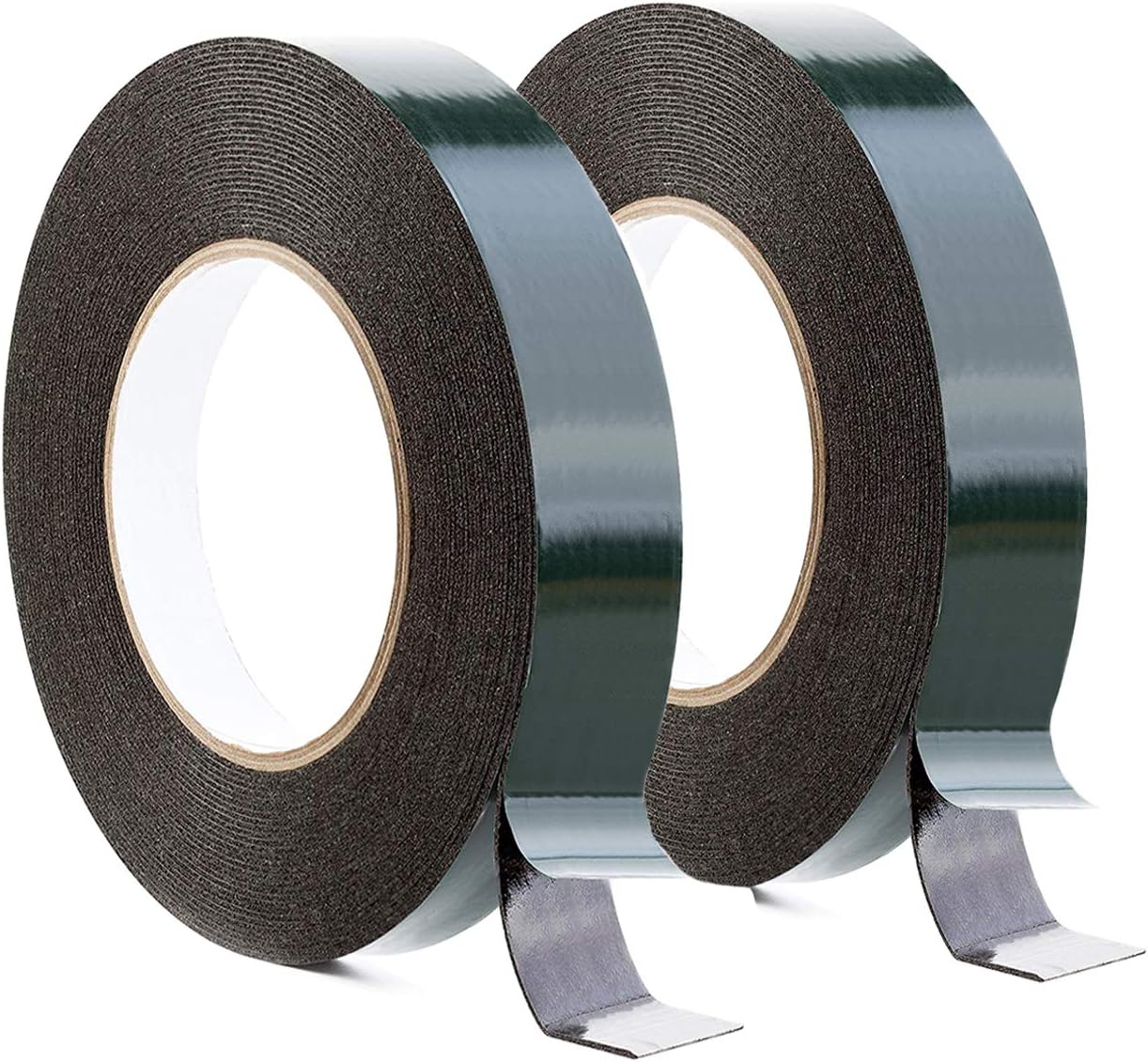 LOMHOK 2Pack 10 m (25 mm) Foam Tape Double Sided Sponge Tape Waterproof Mounting Adhesive Sponge Tape for Automotive Grade Car Trims Number Plate Fixing