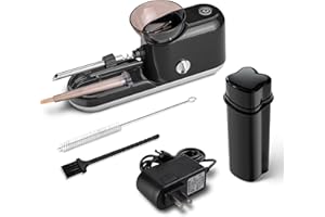 CYT PRIME DESIGN Upgraded Electric Pre Roll Machine,Cones Rolling Machine Automatic Cone Loader, Electric Pre Rolled Cones Filling Maker + 2-Hole King Size Pre-roll Cone Holder/Cigarette Case