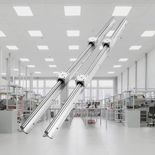 VEVOR Linear Rail Kit - 2PCS SBR16-800mm Rails With 4 Bearing Blocks For CNC Machines