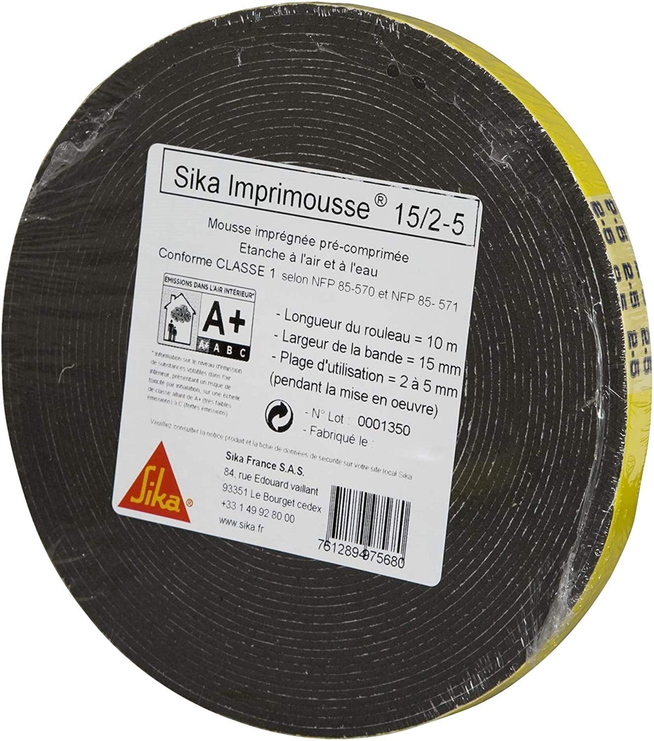 Sika Print 15/2-5 mm Compressed Strip for Windows and Joinery, 10 m