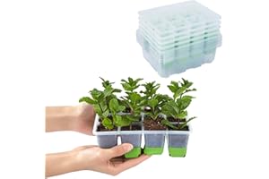 BACKYARD EXPRESSIONS PATIO · HOME · GARDEN Backyard Expressions 5-Pack Silicone Seed Starter Kit – Reusable 60-Cell Planting Trays with Easy Push-Out Design for Indoor Garden Seedlings
