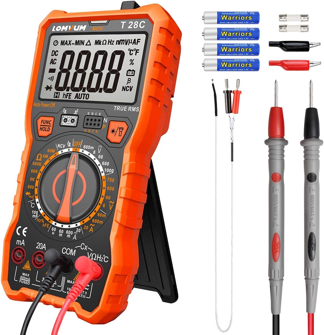 Digital Multimeter Messgerät,LOMVUM T28C 6000 Counts Manual Range
