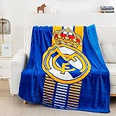 Real Madrid 220 GSM, One Ply (Supersoft Fleece) Throw Blanket 50x60