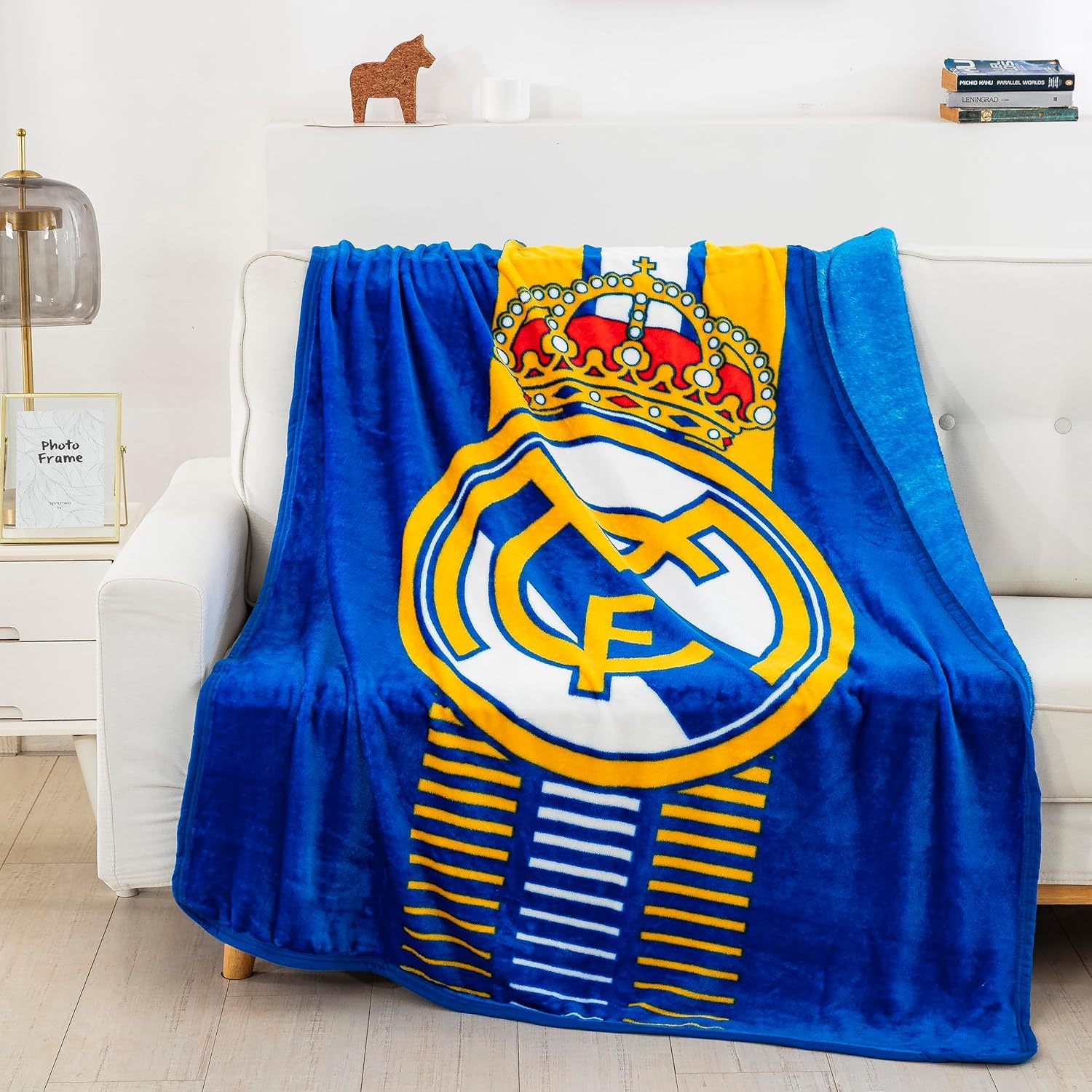 Photo 1 of Real Madrid 220 GSM, One Ply (Supersoft Fleece) Throw Blanket 50x60
