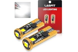 LASFIT 194 LED Bulb 6000K White, T10 168 2825 W5W Replacement for Dome Map, Door, Courtesy, License Plate, Trunk Light - Super Bright (Pack of 2)