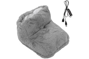 Under Desk Foot Warmer Boots 30×28×16cm 5V USB Heated Foot Pad for Soft Fleece Foot Warmer for Cold Feet Rechargeable Feet Wa