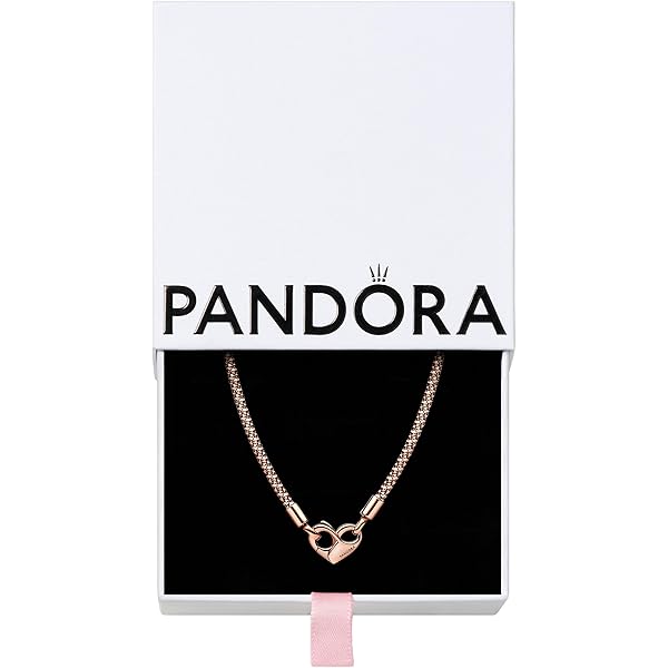 Amazon.com: PANDORA Moments Heart Clasp Snake Chain Necklace