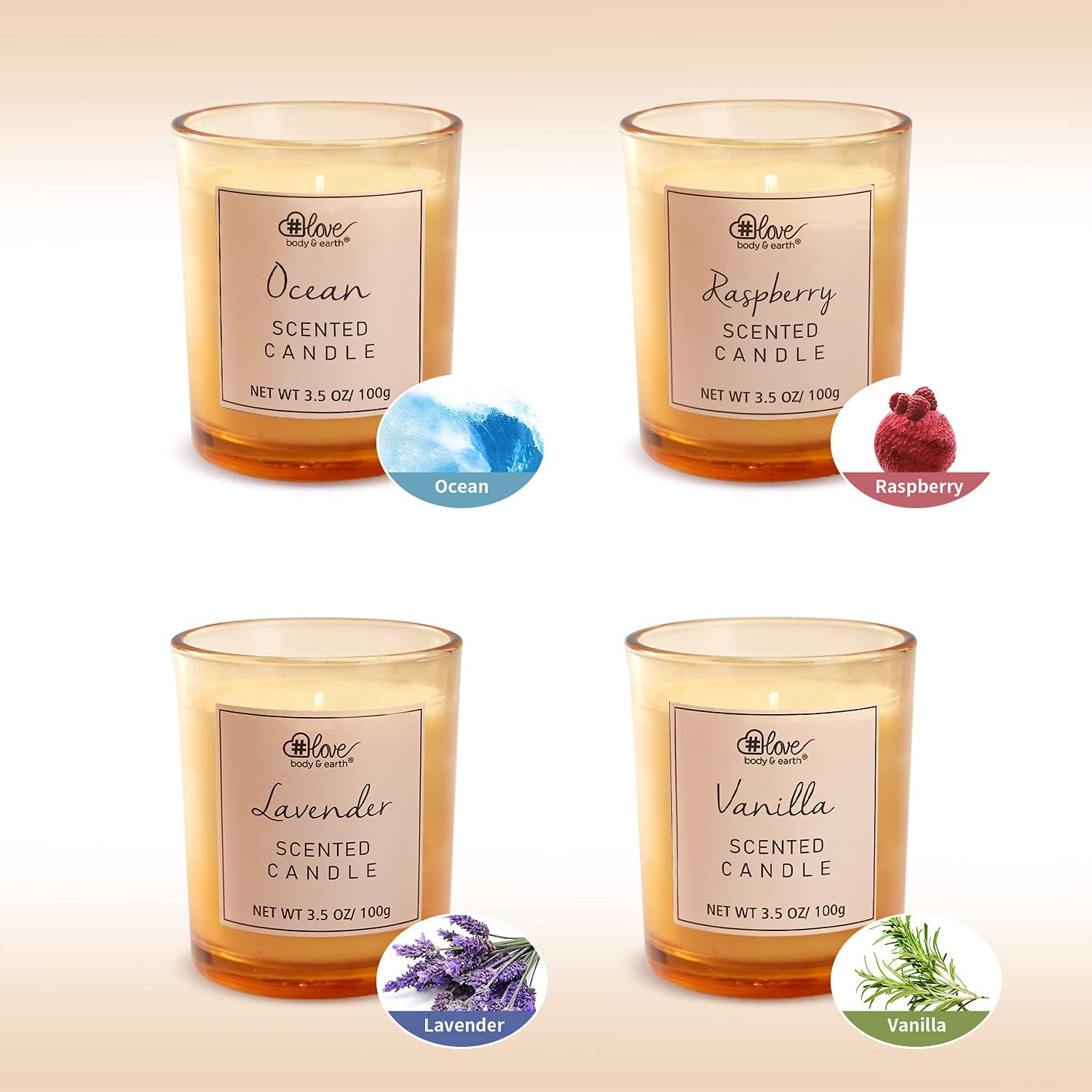Aromatherapy Scented Candle Set - Natural Soy Wax Candles for Stress Relief and Home Decor, 4x3.5oz Scented Portable Travel Tin Christmas Candles, Gifts for Women Mother's Day Birthday Gifts: Home Improvement