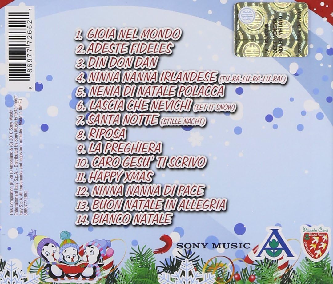 Le 14 Piu Belle Canzoni Dedicate Al Natale.Canti Di Natale Piccolo Coro Mariele Ventre Dell Antonia Amazon It Musica