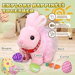 NOLAKMI Easter Bunny Stuffed Animal, Ideal Easter