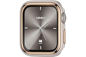 Suitisbest Metal Case Compatible with Apple Watch Series 6 5 4 SE 40mm with Screen Protector, Elegant Shimmering Metal Bumper Luxe Protection for Women‘s iWatch 40 mm