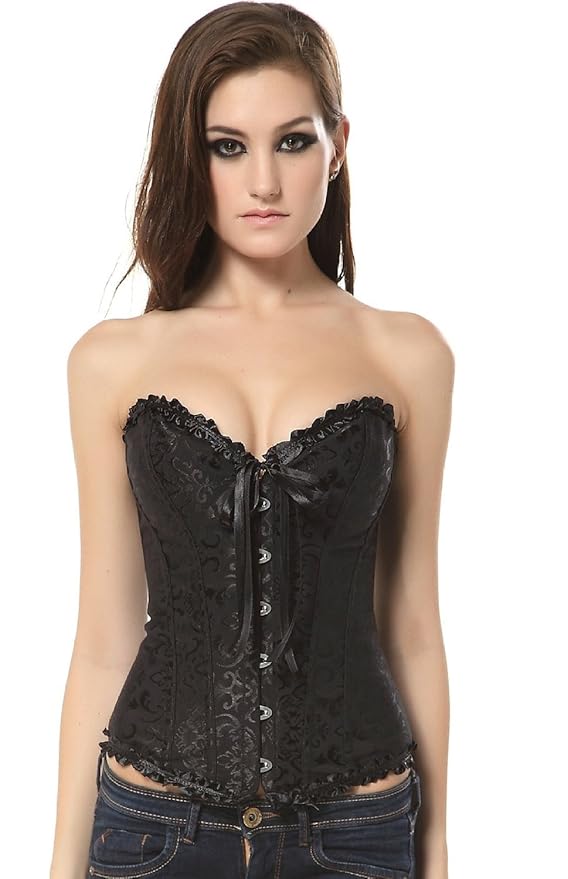 SZIVYSHI Ivy Shi Damen Vollbrust Corsage Korsett Top Gothic Vintage Corsagen Bustier Corsette