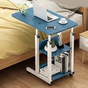 Ginrly Carretilla móvil de Mesa para Laptop, Mesa de Laptop Ajustable