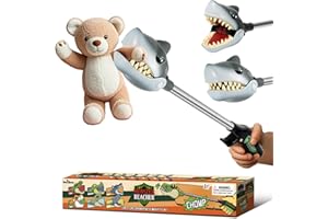 DINOBROS Shark Toy Grabber Reacher - 16-Inch Fun Pick-Up Tool for Kids | Realistic Ocean Predator Design | Interactive Animal Toys for Kids 3 Years Old and Up