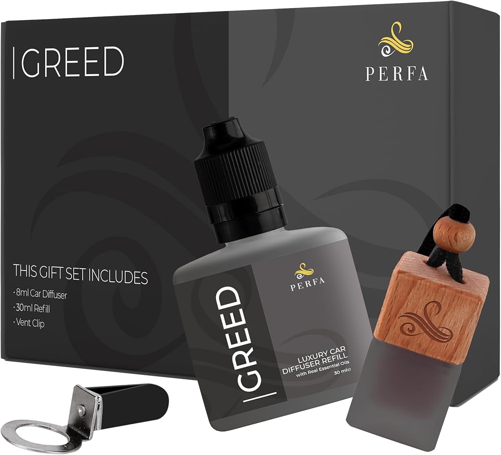 Perfa Greed Gift Set Car Freshener Refill Bottle UK Made