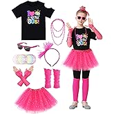 VVHAITUO 80s Costumes for Kids, 80s Costume for Girl, 80s Outfits for Girls Kids, for Cosplay 1980s Party for Girls