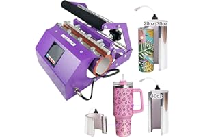 BetterSub 3in1 40 OZ Tumbler Mug Heat Press Machine 30 OZ 20 OZ 16 OZ Sublimation Straight Skinny Tumbler Mug,11 OZ 15 OZ 16 