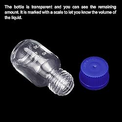 PATIKIL 50mL Reagent Media Bottle, 4Pcs Round