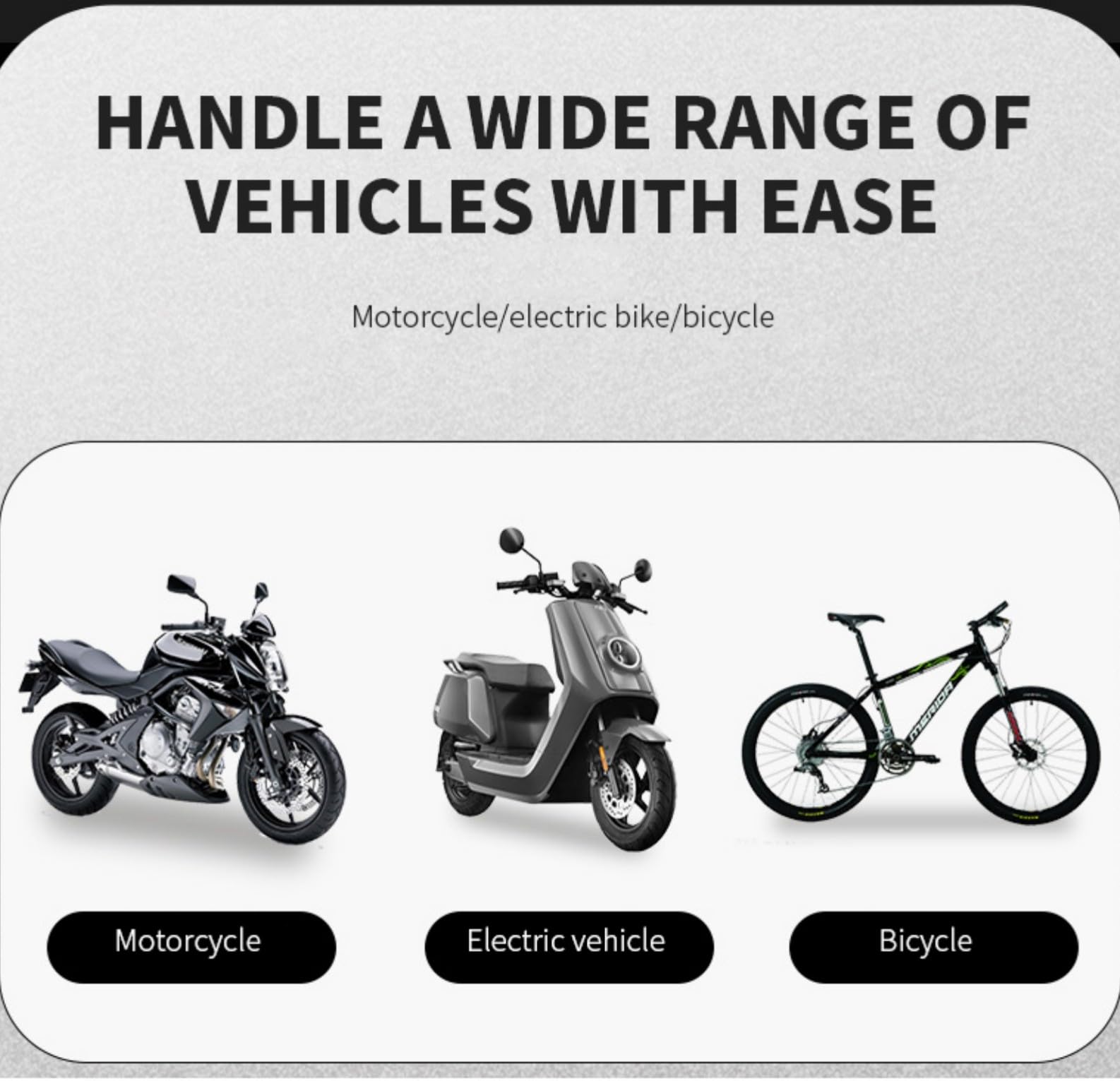 Black Waterproof Bike Phone Mount Holder Handlebar, Phone Protects Fits Perfectly Boxs Strong Sturdy Well-Built Mountain Frame Touch-Screen Stand Motorcycle Ebike Cycling Cell Holder Heybike