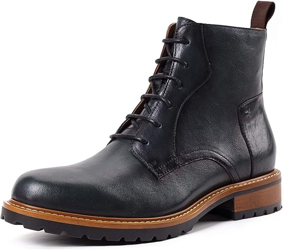 Amazon Wewin ブーツ マーティンブーツ メンズ 本革 サイドジップ 紳士靴 手作り ハイカット エンジニアブーツ ドレスブーツ 革靴 ビジネス カジュアル アウトドア 通気 防滑 靴 おしゃれ イングランド風 ブーツ