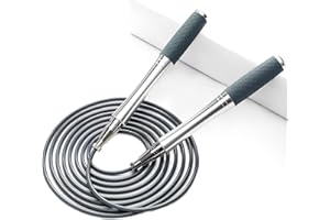 PROUD PANDA High Speed Jump Rope, 2Cables, Professional Fitness, Cardio Boxing Endurance Training Exercise Tangle-Free Adjustable Length Silicone Grip Design Weighted Jumping Rope Workout Home Gym Men Women Kids