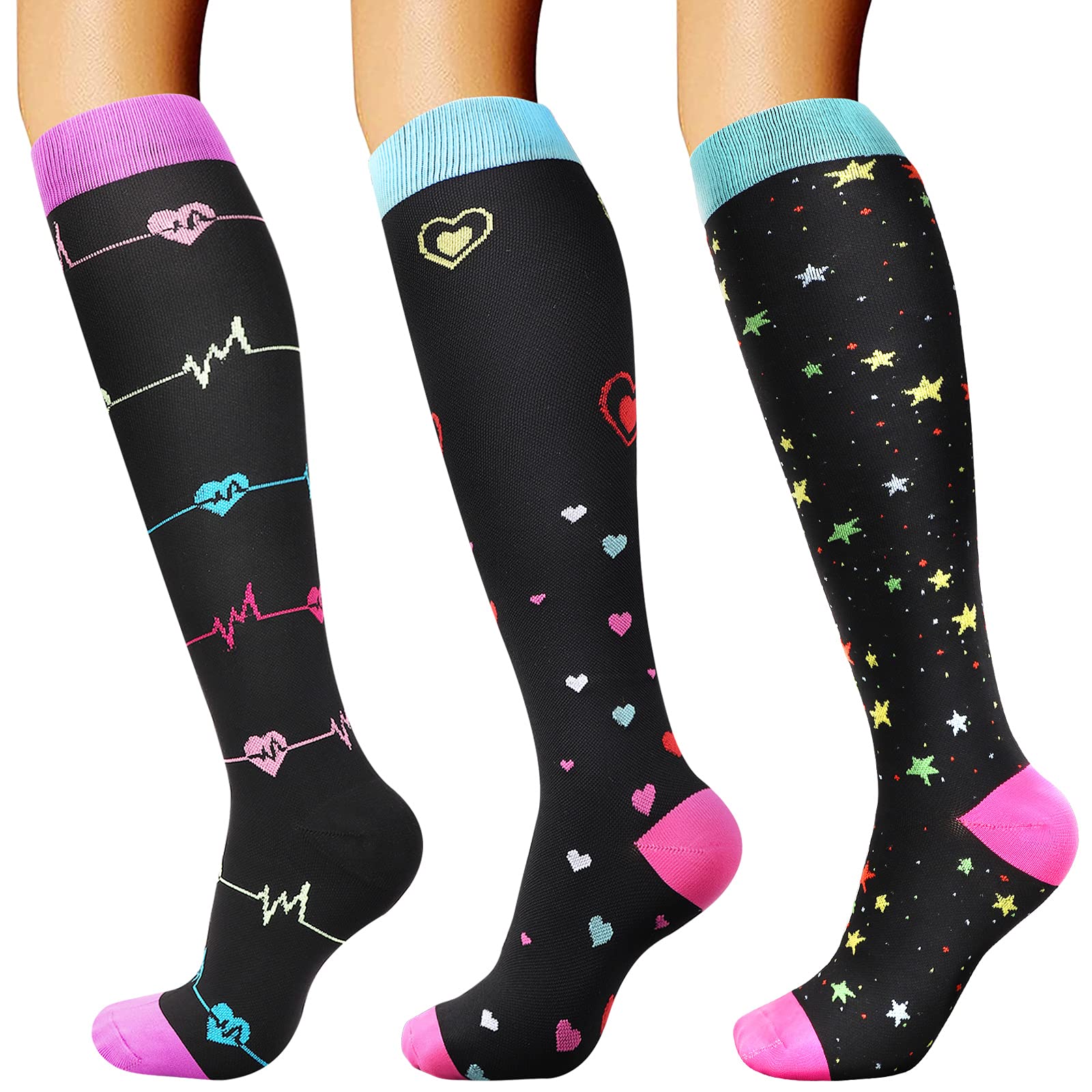 DRESHOW Compression Socks For Men & Women Best Support for Athletic Running Flight Travel Cycling — image 1