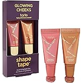 tarte glowing cheeks blush tape & glow tape duo – Buildable Cream Blush & Illuminating Highlighter with Lightweight Mineral Pigments & Shea Butter for Hydrating Radiant Glow, Vegan & Cruelty Free