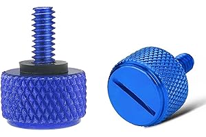 AMAVOLER 1/4''-20 Thread Motorcycle Blue Aluminum Alloy Rear Seat Bolt Mount Screw for Harley Davidson Touring Sportster Street Glide Softail Dyna 1996-2021 2pcs (Blue)