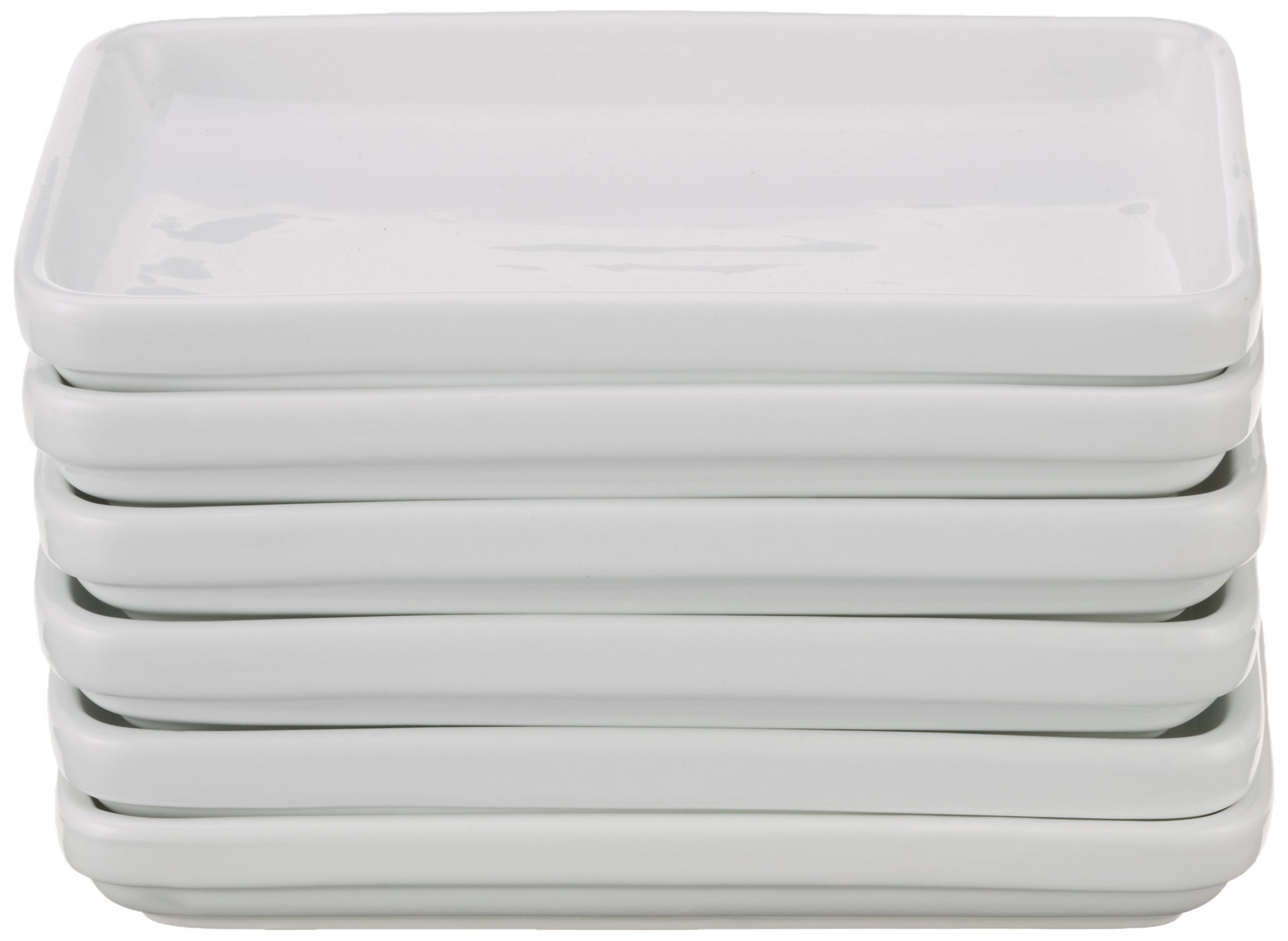 Genware NEV-351720 Royal Deep Rectangular Dish, 20 cm x 14 cm x 2.5 cm (Pack of 6)