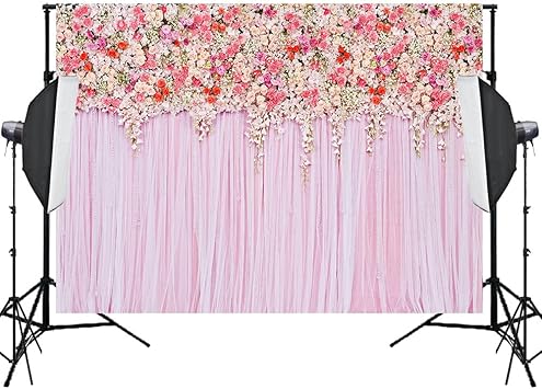 Amazon Com Aisnyho Wedding Photography Backdrops Pink Background