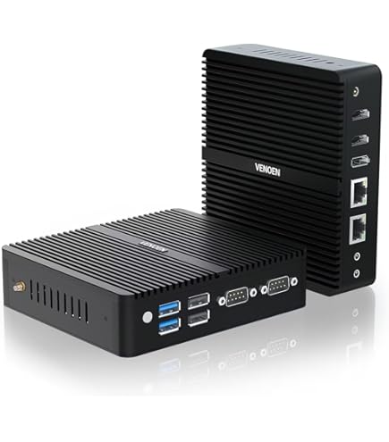 Amazon.com: VENOEN Fanless Mini PC Industrial PC N100, Dual LAN