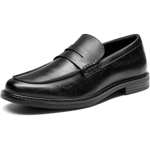 Bruno Marc Men's Penny Loafers Slip on Dress Shoes | Fresh Comfort Moisture Wicking Moc Stitching Formal Business Daily Offic