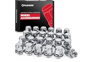 PUENGSI 24Pcs 12mmx1.5 Wheel Lug Nuts, Mag Seat Chrome M12x1.5 Lug Nuts, 1.46" Tall 13/16”Hex Closed End Lug Nuts with Washer Compatible for Toyota Camry Sienna Lexus Vehicles