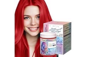 Joyful Young Vegan Semi Permanent Hair Color Mask - 10.15OZ Color Depositing Conditioner for Color-Treated Hair - Ammonia, Paraben, Sulfate & Cruelty-Free - Enhances & Tones Hair - Plant-Based (RED)