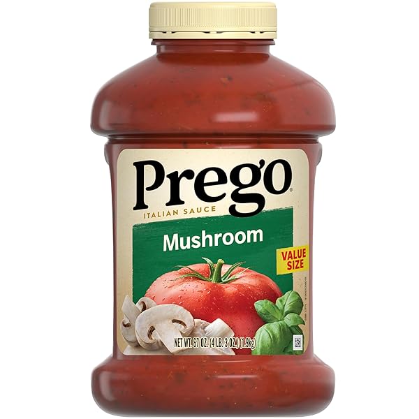 PREGO MUSHROOM PASTA SAUCE, 67 OZ JAR