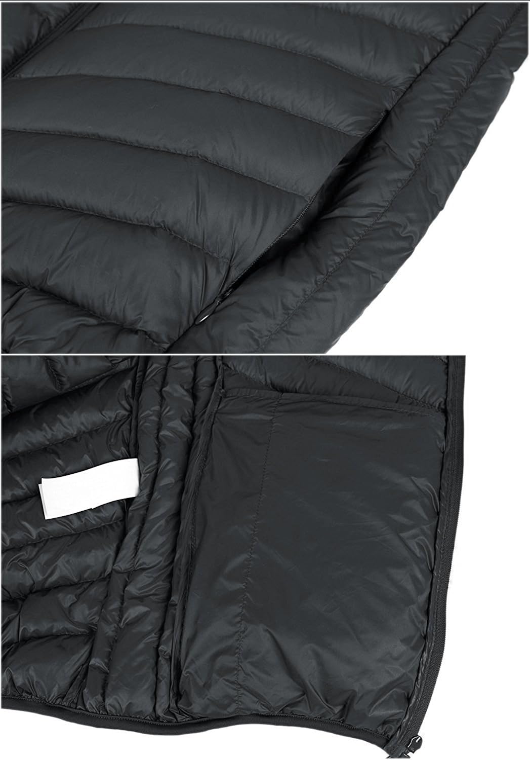ZSHOW Men's Packable Down Jacket Hooded Lightweight Winter Coat: Clothing