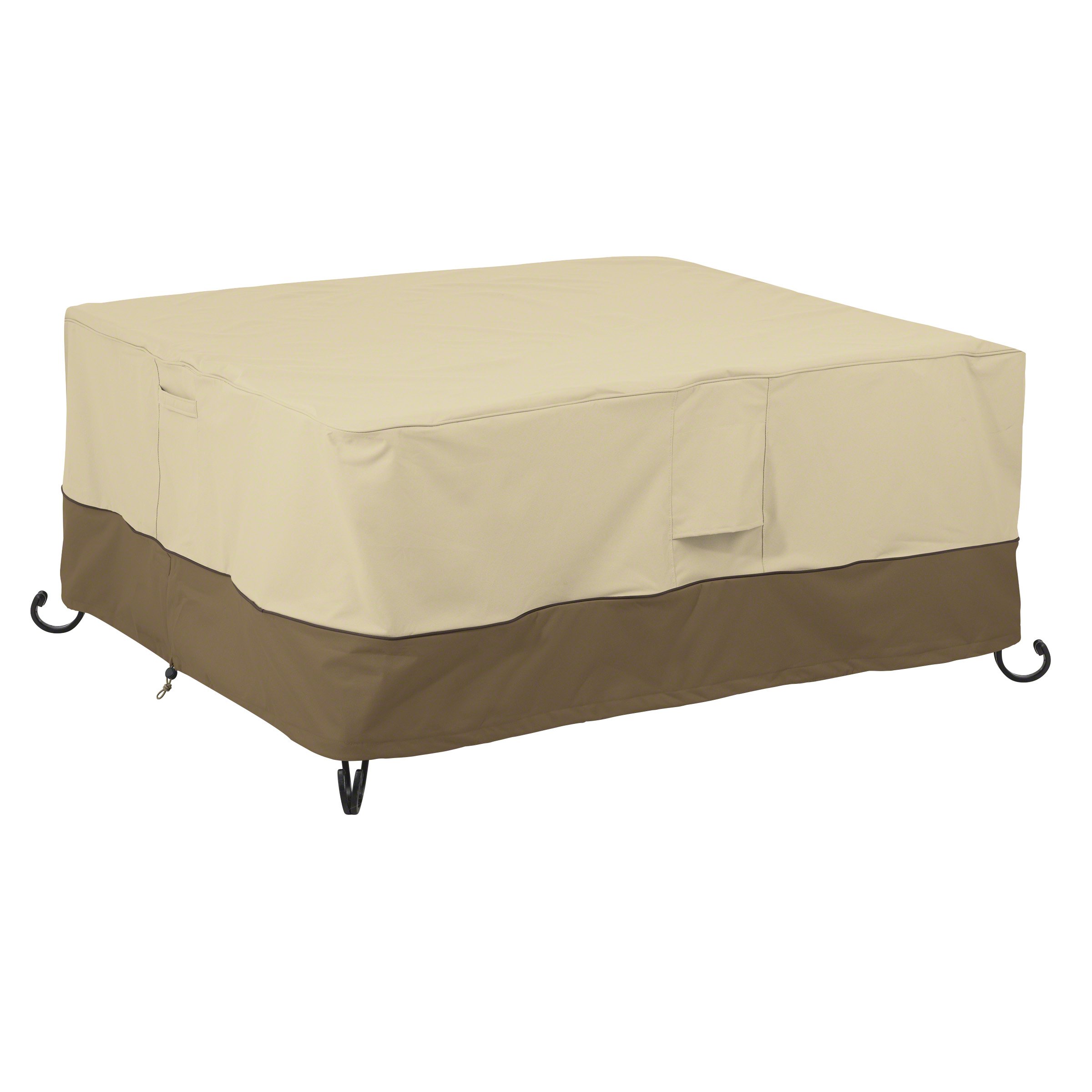 Classic Accessories Veranda Water-Resistant 56 Inch Rectangular Fire Pit Table Cover, Outdoor Table Cover