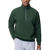 THE GYM PEOPLE Men's Half Zip Fleece Pullover Sweatshirts Midweight Mock Neck Workout Sweat Tops
