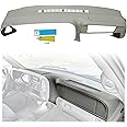 ECOTRIC Dash Cover Compatible with 1997-2000 Truck C/K 1500 2500 3500 Suburban Tahoe Yukon 1999-2000 Cadillac Escalade Dash Cap Dashboard Medium Grey