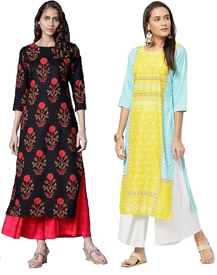 Womens Crepe Straight Kurta