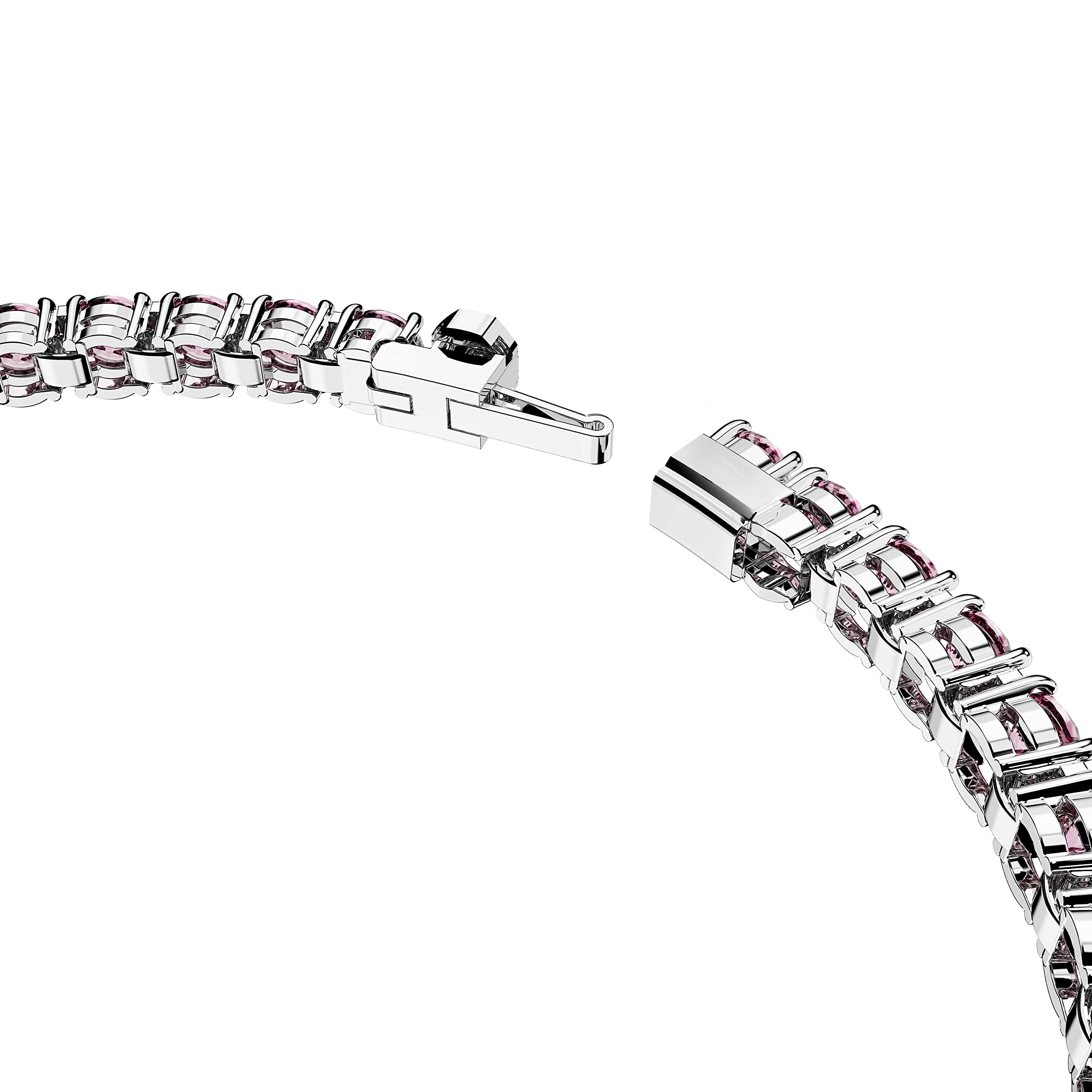 Swarovski Matrix Tennis Bracelet, Round Cut Crystals, Pink, Blue, Black, Clear, Rhodium, Gold-Tone and Rose Gold-Tone Finishes